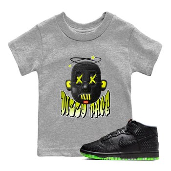 Dunk Mid Premium shirt to match jordans Dizzy Face sneaker tees halloween horror nights Nike Dunk Halloween SNRT Sneaker Release Tees Baby Toddler Heather Grey 1 T-Shirt
