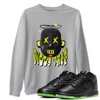 Dunk Mid Premium shirt to match jordans Dizzy Face sneaker tees halloween horror nights Nike Dunk Halloween SNRT Sneaker Release Tees Unisex Heather Grey 1 T-Shirt