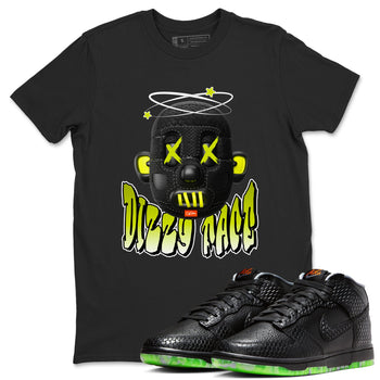 Dunk Mid Premium shirt to match jordans Dizzy Face sneaker tees halloween horror nights Nike Dunk Halloween SNRT Sneaker Release Tees Unisex Black 1 T-Shirt