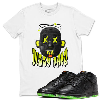 Dunk Mid Premium shirt to match jordans Dizzy Face sneaker tees halloween horror nights Nike Dunk Halloween SNRT Sneaker Release Tees Unisex White 1 T-Shirt