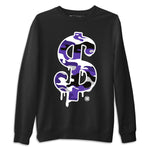 Jordan 1 Court Purple Sneaker Match Tees Dollar Camo Sneaker Tees Jordan 1 Court Purple Sneaker Release Tees Unisex Shirts