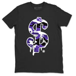 Jordan 1 Court Purple Sneaker Match Tees Dollar Camo Sneaker Tees Jordan 1 Court Purple Sneaker Release Tees Unisex Shirts