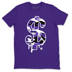 Jordan 1 Court Purple Sneaker Match Tees Dollar Camo Sneaker Tees Jordan 1 Court Purple Sneaker Release Tees Unisex Shirts