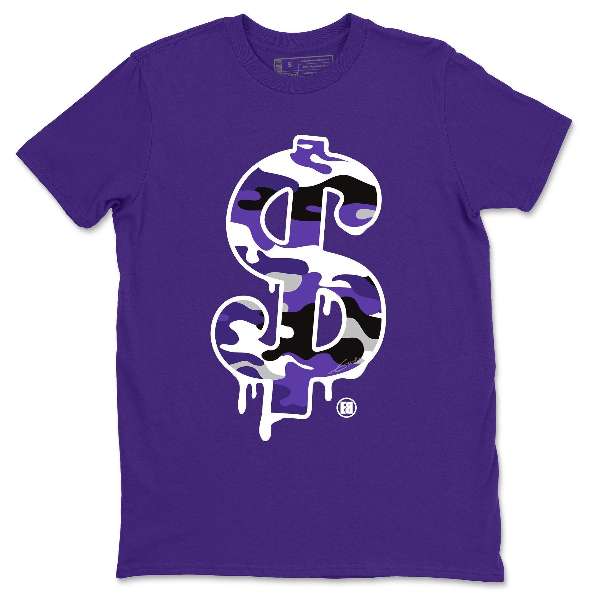 Jordan 1 Court Purple Sneaker Match Tees Dollar Camo Sneaker Tees Jordan 1 Court Purple Sneaker Release Tees Unisex Shirts