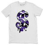 Jordan 1 Court Purple Sneaker Match Tees Dollar Camo Sneaker Tees Jordan 1 Court Purple Sneaker Release Tees Unisex Shirts