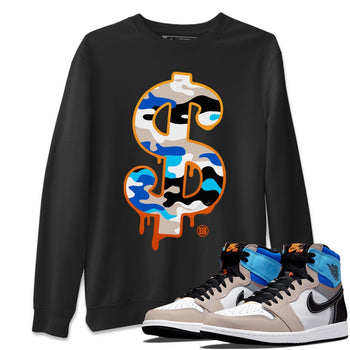 Jordan 1 Prototype Sneaker Match Tees Dollar Camo Sneaker Tees Jordan 1 Prototype Sneaker Release Tees Unisex Shirts