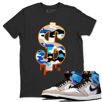 Jordan 1 Prototype Sneaker Match Tees Dollar Camo Sneaker Tees Jordan 1 Prototype Sneaker Release Tees Unisex Shirts