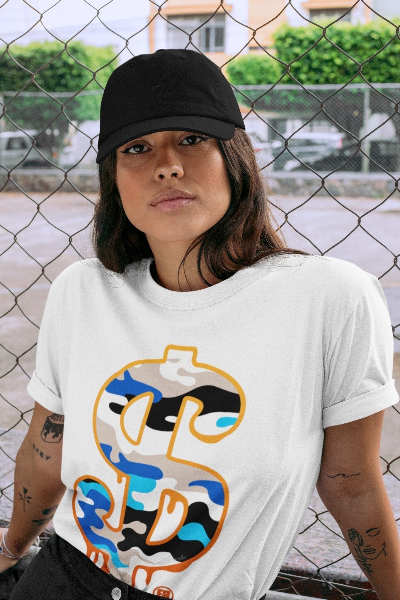 Jordan 1 Prototype Sneaker Match Tees Dollar Camo Sneaker Tees Jordan 1 Prototype Sneaker Release Tees Unisex Shirts