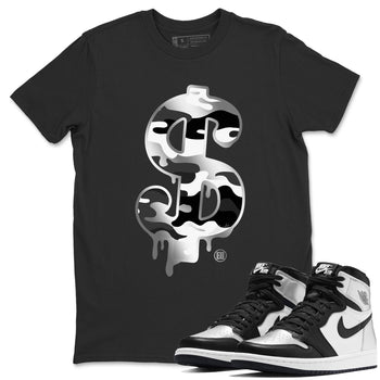 Jordan 1 Silver Toe Sneaker Match Tees Dollar Camo Sneaker Tees Jordan 1 Silver Toe Sneaker Release Tees Unisex Shirts