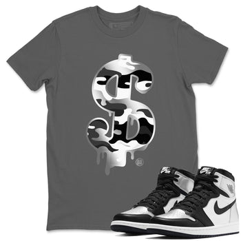Jordan 1 Silver Toe Sneaker Match Tees Dollar Camo Sneaker Tees Jordan 1 Silver Toe Sneaker Release Tees Unisex Shirts