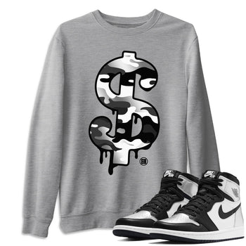 Jordan 1 Silver Toe Sneaker Match Tees Dollar Camo Sneaker Tees Jordan 1 Silver Toe Sneaker Release Tees Unisex Shirts