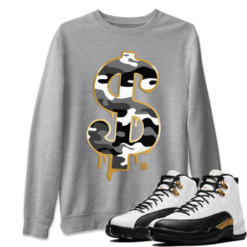 Jordan 12 Royalty Sneaker Match Tees Dollar Camo Sneaker Tees Jordan 12 Royalty Sneaker Release Tees Unisex Shirts