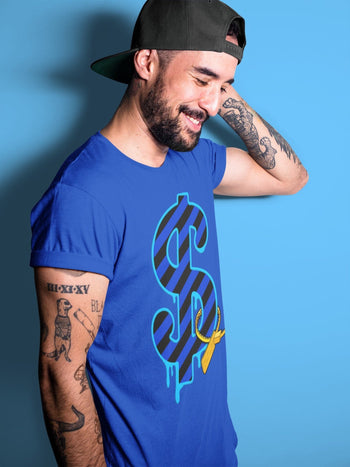 Jordan 2 OFF-WHITE Black Blue Sneaker Match Tees Dollar Camo Sneaker Tees Jordan 2 OFF-WHITE Black Blue Sneaker Release Tees Unisex Shirts