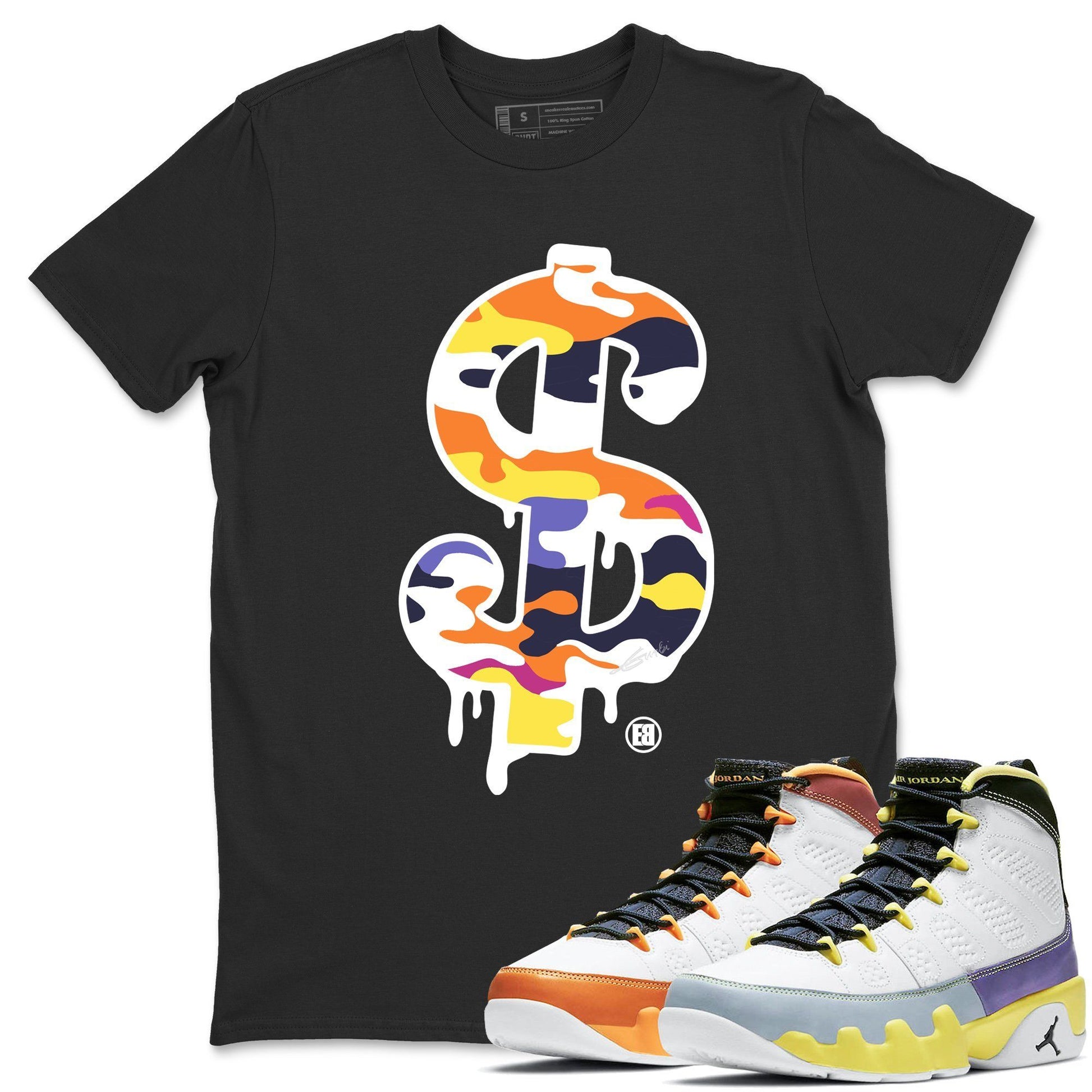 Jordan 9 Change The World Sneaker Match Tees Dollar Camo Sneaker Tees Jordan 9 Change The World Sneaker Release Tees Unisex Shirts