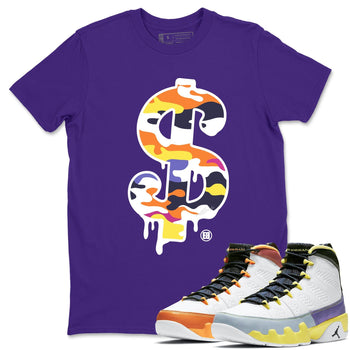 Jordan 9 Change The World Sneaker Match Tees Dollar Camo Sneaker Tees Jordan 9 Change The World Sneaker Release Tees Unisex Shirts