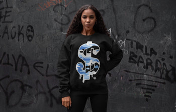 Jordan 1 University Blue Sneaker Match Tees Dollar Camo Sneaker Tees Jordan 1 University Blue Sneaker Release Tees Unisex Shirts