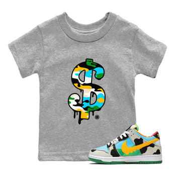 Dunk Chunky Dunky shirt to match jordans Dollar Camo sneaker tees Dunk Low Ben & Jerry's Chunky Dunky SNRT Sneaker Release Tees Baby Toddler Heather Grey 1 T-Shirt