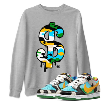 Dunk Chunky Dunky shirt to match jordans Dollar Camo sneaker tees Dunk Low Ben & Jerry's Chunky Dunky SNRT Sneaker Release Tees Unisex Heather Grey 1 T-Shirt