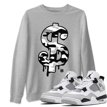 Jordan 4 Military Black Sneaker Match Tees Dollar Camo Sneaker Tees Jordan 4 Military Black Sneaker Release Tees Unisex Shirts