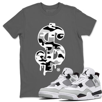 Jordan 4 Military Black Sneaker Match Tees Dollar Camo Sneaker Tees Jordan 4 Military Black Sneaker Release Tees Unisex Shirts