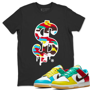 Dunk Free 99 White Sneaker Match Tees Dollar Camo Sneaker Tees Dunk Free 99 White Sneaker Release Tees Unisex Shirts