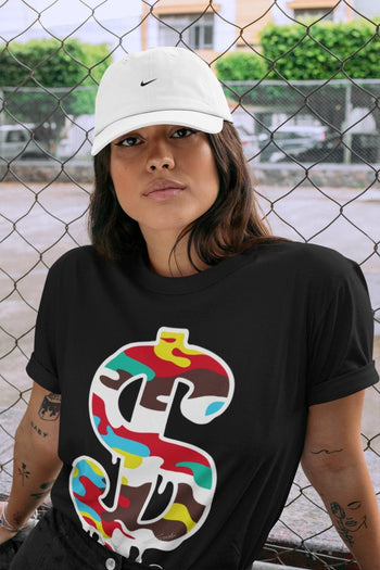 Dunk Free 99 White Sneaker Match Tees Dollar Camo Sneaker Tees Dunk Free 99 White Sneaker Release Tees Unisex Shirts