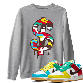 Dunk Free 99 White Sneaker Match Tees Dollar Camo Sneaker Tees Dunk Free 99 White Sneaker Release Tees Unisex Shirts