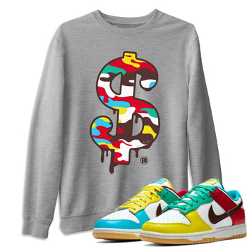 Dunk Free 99 White Sneaker Match Tees Dollar Camo Sneaker Tees Dunk Free 99 White Sneaker Release Tees Unisex Shirts