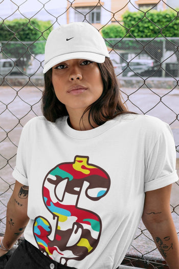 Dunk Free 99 White Sneaker Match Tees Dollar Camo Sneaker Tees Dunk Free 99 White Sneaker Release Tees Unisex Shirts