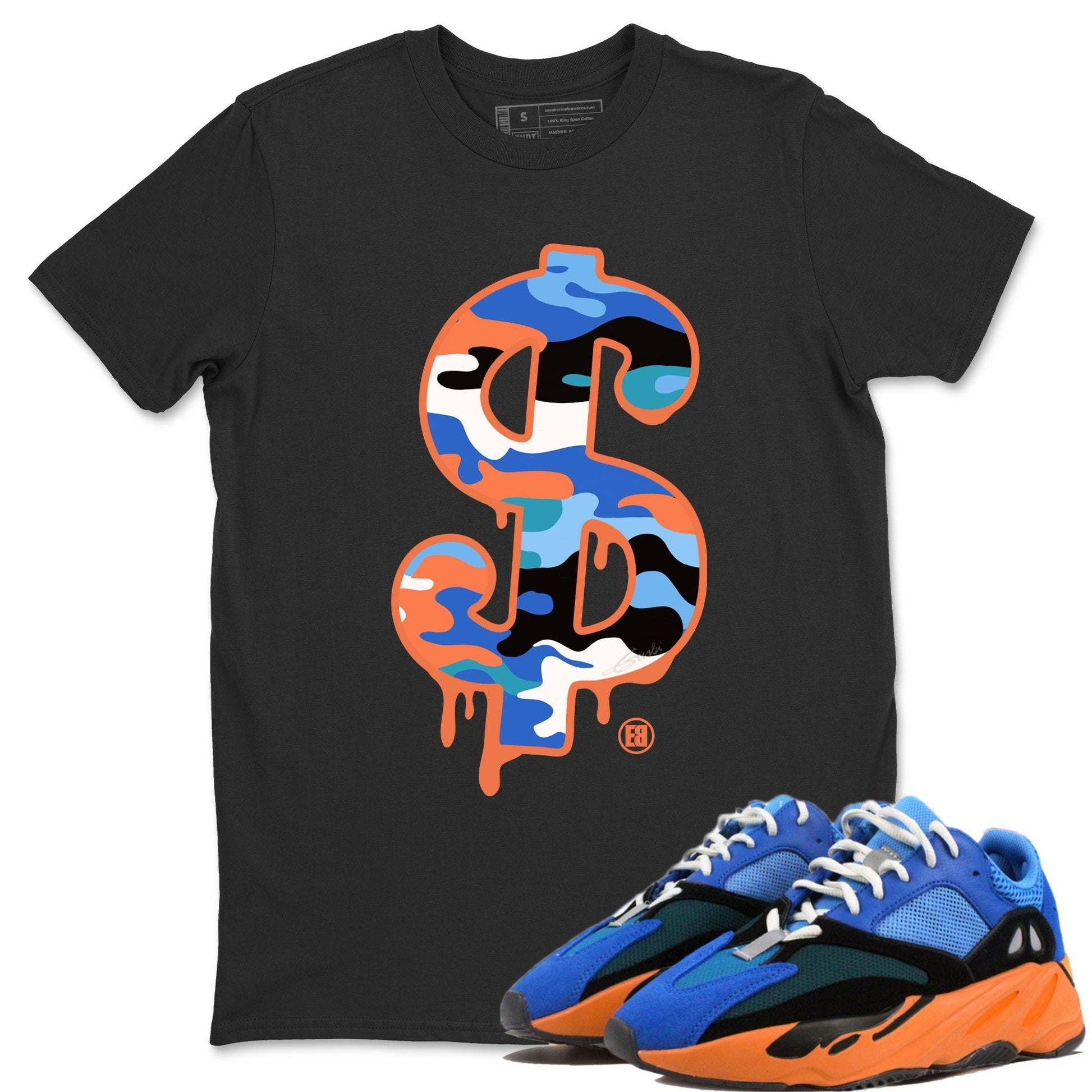 Yeezy 700 Bright Blue Sneaker Match Tees Dollar Camo Sneaker Tees Yeezy 700 Bright Blue Sneaker Release Tees Unisex Shirts