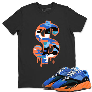 Yeezy 700 Bright Blue Sneaker Match Tees Dollar Camo Sneaker Tees Yeezy 700 Bright Blue Sneaker Release Tees Unisex Shirts
