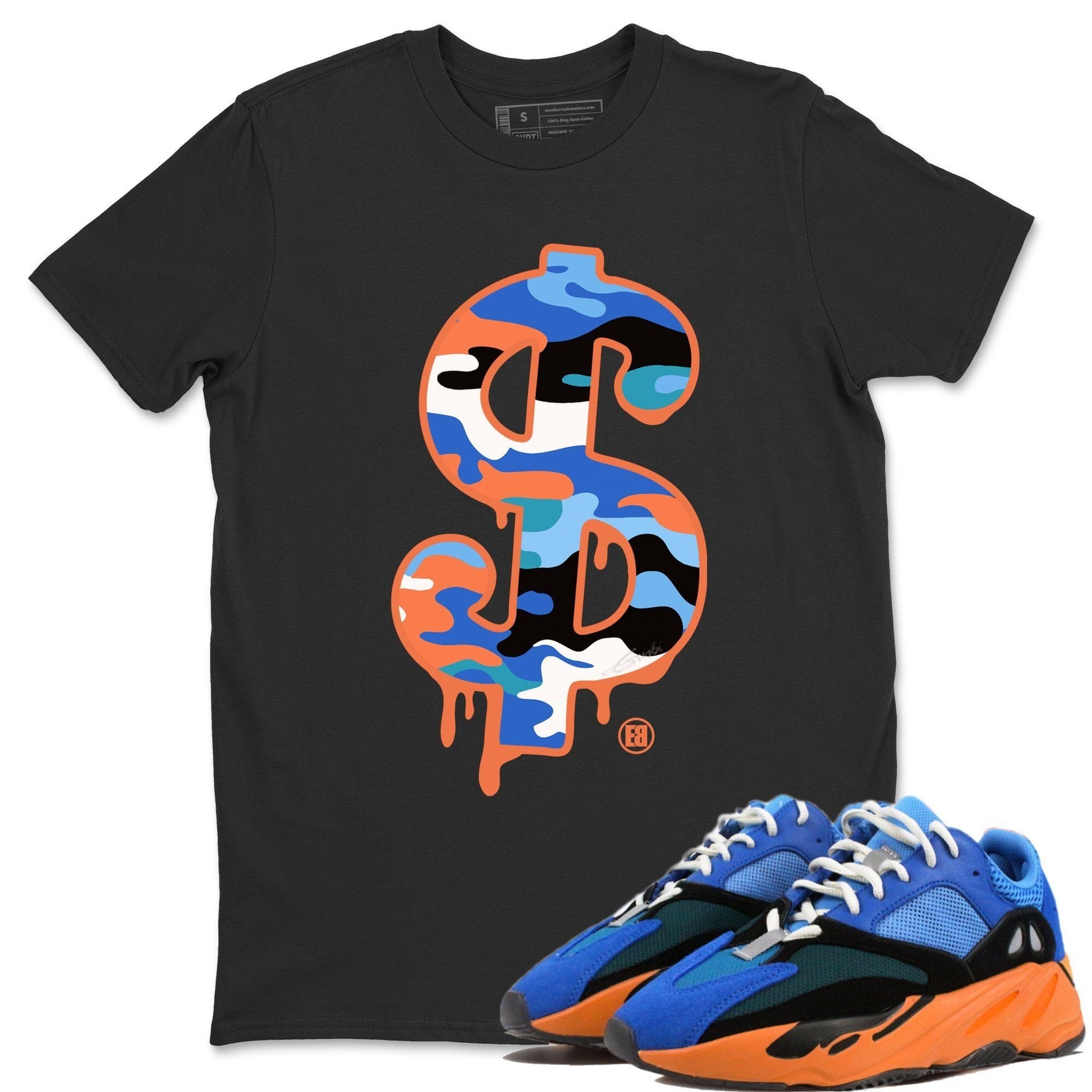 Yeezy 700 Bright Blue Sneaker Match Tees Dollar Camo Sneaker Tees Yeezy 700 Bright Blue Sneaker Release Tees Unisex Shirts