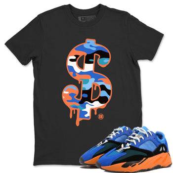 Yeezy 700 Bright Blue Sneaker Match Tees Dollar Camo Sneaker Tees Yeezy 700 Bright Blue Sneaker Release Tees Unisex Shirts