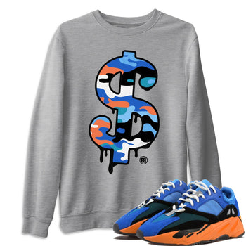 Yeezy 700 Bright Blue Sneaker Match Tees Dollar Camo Sneaker Tees Yeezy 700 Bright Blue Sneaker Release Tees Unisex Shirts