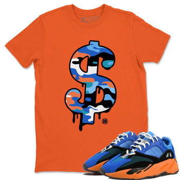 Yeezy 700 Bright Blue Sneaker Match Tees Dollar Camo Sneaker Tees Yeezy 700 Bright Blue Sneaker Release Tees Unisex Shirts