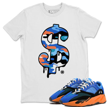 Yeezy 700 Bright Blue Sneaker Match Tees Dollar Camo Sneaker Tees Yeezy 700 Bright Blue Sneaker Release Tees Unisex Shirts