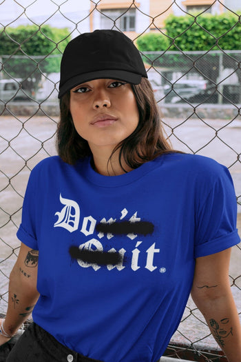 Jordan 3 Racer Blue Sneaker Match Tees Don't Quit Do It Sneaker Tees Jordan 3 Racer Blue Sneaker Release Tees Unisex Shirts