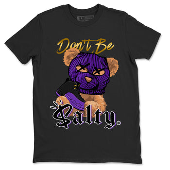 12s Field Purple Match To Jordans Don't Be Salty Bear Sneaker Tees Air Jordan 12 Field Purple SNRT Sneaker Release Tees Unisex Shirts Black 2
