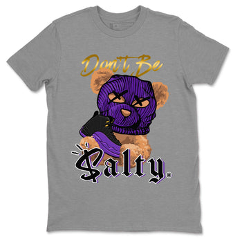 12s Field Purple Match To Jordans Don't Be Salty Bear Sneaker Tees Air Jordan 12 Field Purple SNRT Sneaker Release Tees Unisex Shirts Heather Grey 2