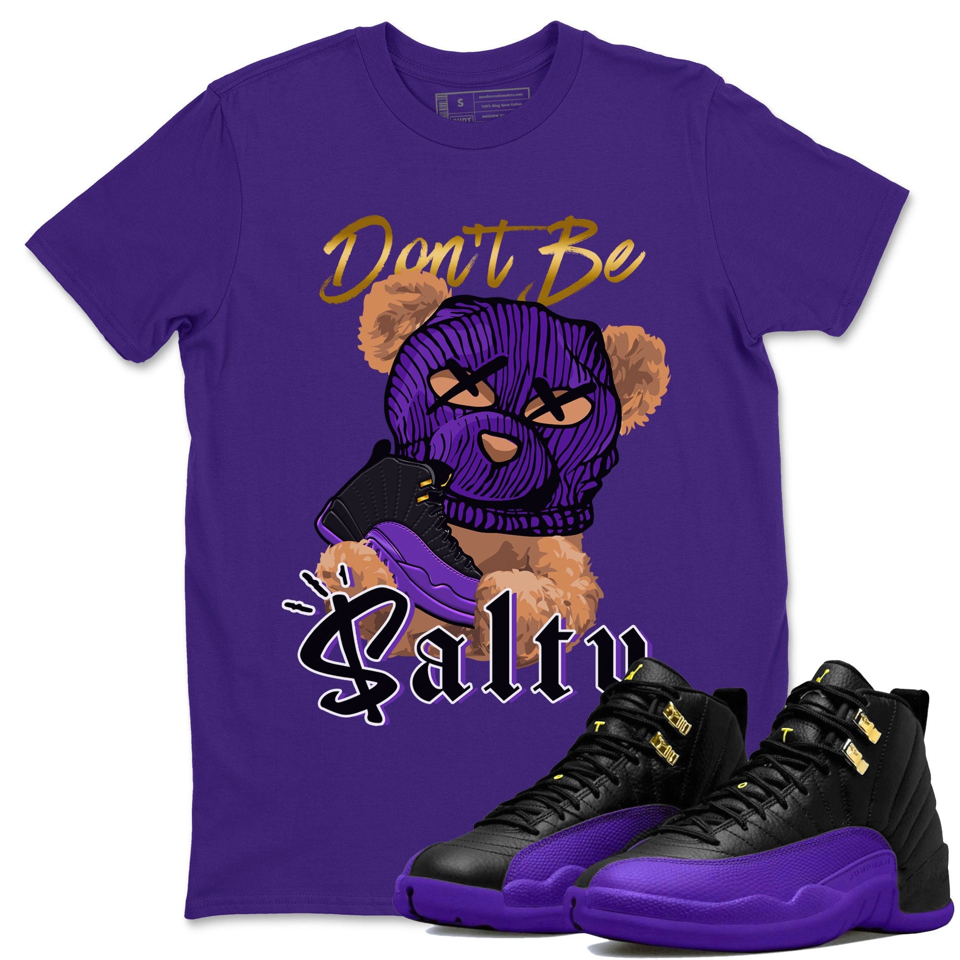 12s Field Purple Match To Jordans Don't Be Salty Bear Sneaker Tees Air Jordan 12 Field Purple SNRT Sneaker Release Tees Unisex Shirts Purple 1