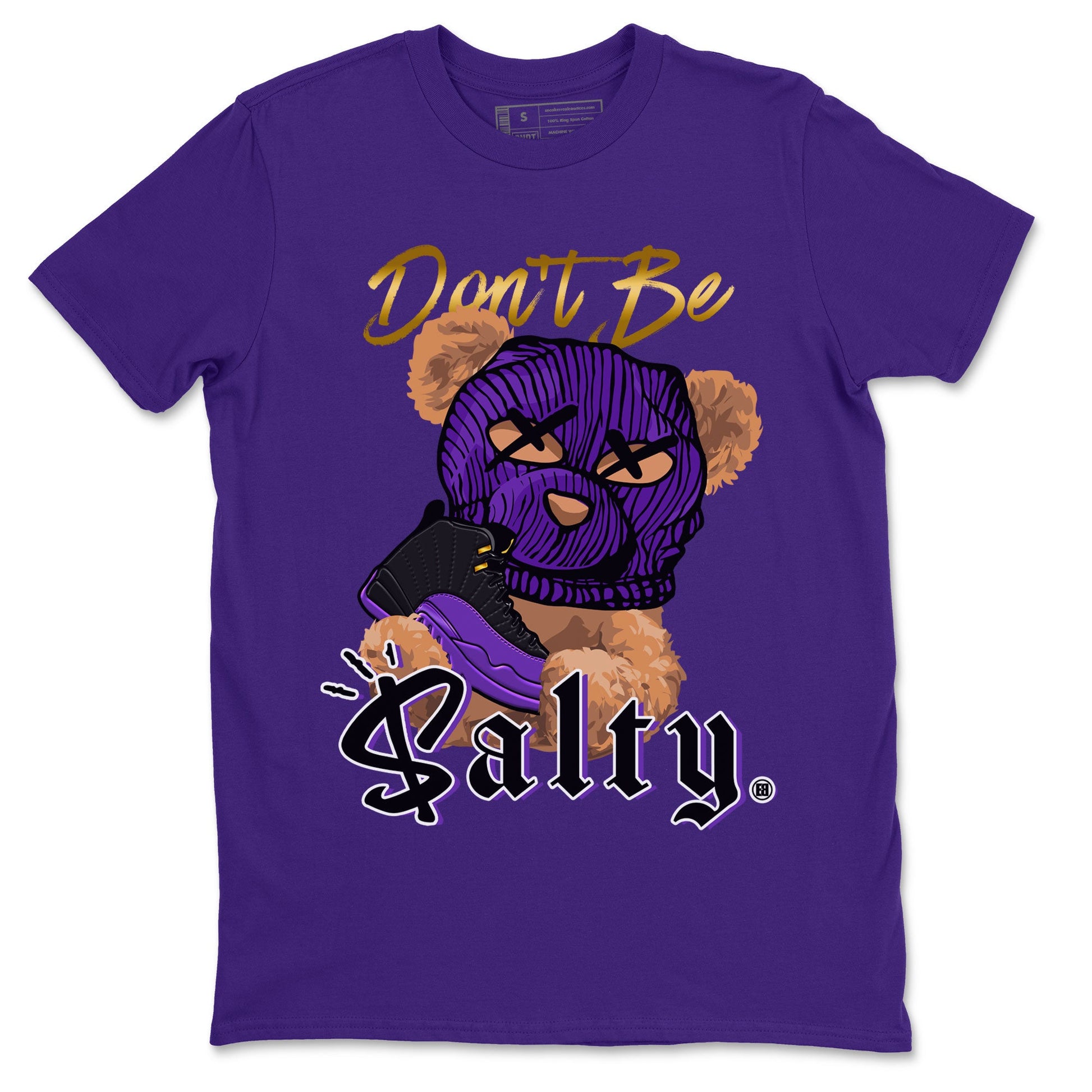 12s Field Purple Match To Jordans Don't Be Salty Bear Sneaker Tees Air Jordan 12 Field Purple SNRT Sneaker Release Tees Unisex Shirts Purple 2