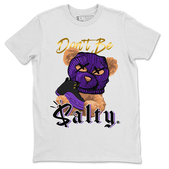 12s Field Purple Match To Jordans Don't Be Salty Bear Sneaker Tees Air Jordan 12 Field Purple SNRT Sneaker Release Tees Unisex Shirts White 2