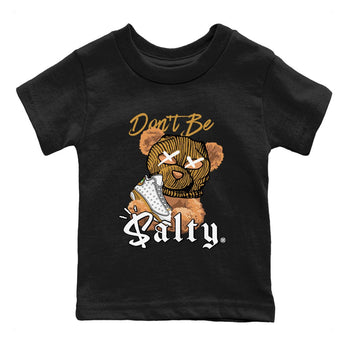 13s Wheat Match To Jordans Don't Be Salty Bear Sneaker Tees Air Jordan 13 Wheat SNRT Sneaker Release Tees Kids Shirts Black 2
