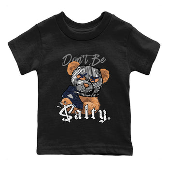 Air Jordan 5 Georgetown Match To Jordans Don't Be Salty Bear Sneaker Tees Air Jordan 5 Midnight Navy SNRT Sneaker Release Tees Kids Shirts Black 2