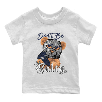 Air Jordan 5 Georgetown Match To Jordans Don't Be Salty Bear Sneaker Tees Air Jordan 5 Midnight Navy SNRT Sneaker Release Tees Kids Shirts White 2