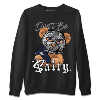 Air Jordan 5 Georgetown Match To Jordans Don't Be Salty Bear Sneaker Tees Air Jordan 5 Midnight Navy SNRT Sneaker Release Tees Unisex Shirts Black 2