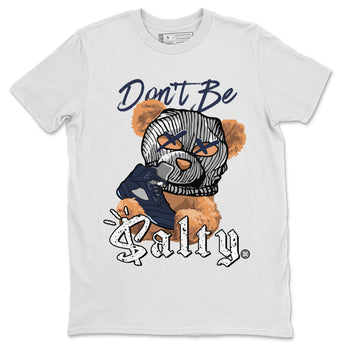 Air Jordan 5 Georgetown Match To Jordans Don't Be Salty Bear Sneaker Tees Air Jordan 5 Midnight Navy SNRT Sneaker Release Tees Unisex Shirts White 2