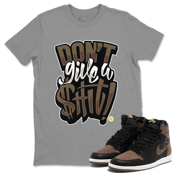 Jordan 1s Palomino shirt to match jordans Don't Give A Shit sneaker tees Air Jordan 1 Palomino SNRT Sneaker Release Tees Unisex Heather Grey 1 T-Shirt