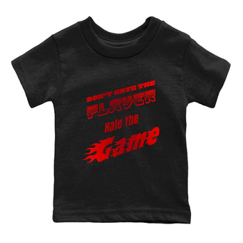 Air Jordan 1 Satin Bred shirt to match jordans Don't Hate The Player sneaker tees AJ1Satin Bred SNRT Sneaker Release Tees Baby Toddler Black 2 T-Shirt