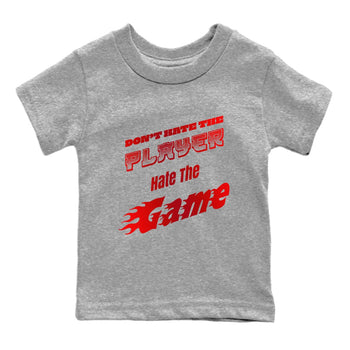 Air Jordan 1 Satin Bred shirt to match jordans Don't Hate The Player sneaker tees AJ1Satin Bred SNRT Sneaker Release Tees Baby Toddler Heather Grey 2 T-Shirt